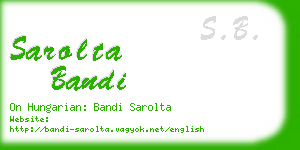 sarolta bandi business card